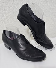 Munro Yale Laceless Oxford - Black Leather - ...