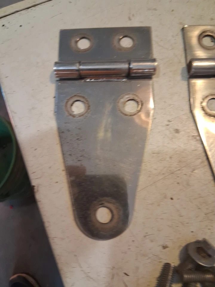 Bisagras de capó de acero inoxidable con pernos y arandelas para Jeep CJ7 CJ-7 1976-1986? Foto 2 de 4