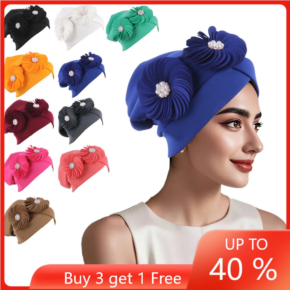 7288 Nigerian hat Folding Fan African Headscarf hat,Auto Gel ASO OKE Nigerian Women main image 4