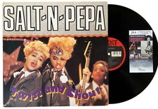 Salt-N-Pepa signed 12" Vinyl Record Single Twist and Shout JSA Authentication