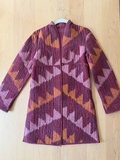 Uzbek Chapan Hand Quilt Coat 100 Silk Women Vintage/New Small