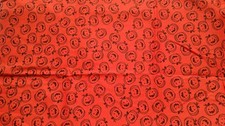 Fabric Marcus Bro Happy Halloween Jack O' Lantern on Bright Orange 22"x25" 3.50