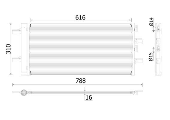 Mahle Kondensator, Klimaanlage AC 891 000P FüR BMW Mini-image