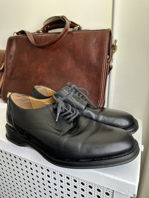 GEOX Respira Men's Black Leather Derby Dress Shoes Size EU 41 / US 8