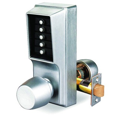 SIMPLEX 101226D41 Push Button Lock,Entry,Satin Chrome 31NG98
