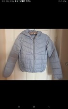 Girls Light Blue Puffer Coat Age 12