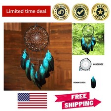 Handmade Boho Dream Catcher - 20x6.5in Turquoise Wall Decor for Peaceful Dreams