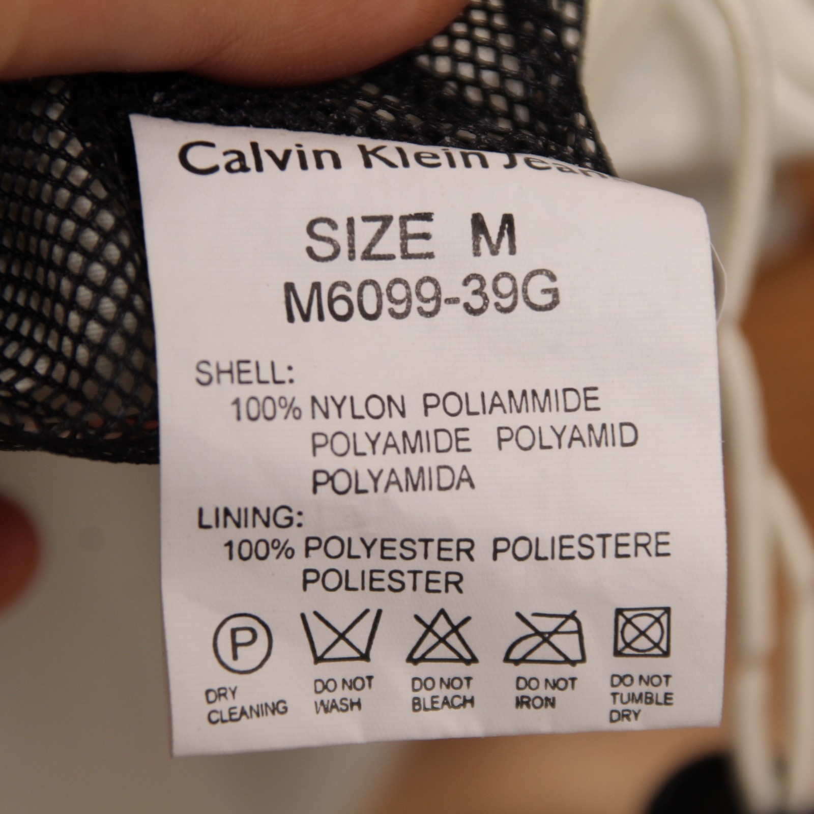 CALVIN KLEIN windbreaker size M NEW (Sg1166) Vintage Dead Stock Cream thumbnail 6