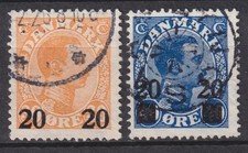 p2313/ Denmark Complete 20öre King Overprint 1926
