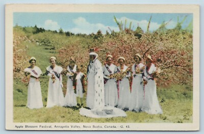 Postcard Canada Nova Scotia Annapolis Valley Apple Blossom Festival Queen Q10 Ebay Postcard Canada Nova Scotia Annapolis Valley Apple Blossom Festival Queen Q10 Ebay