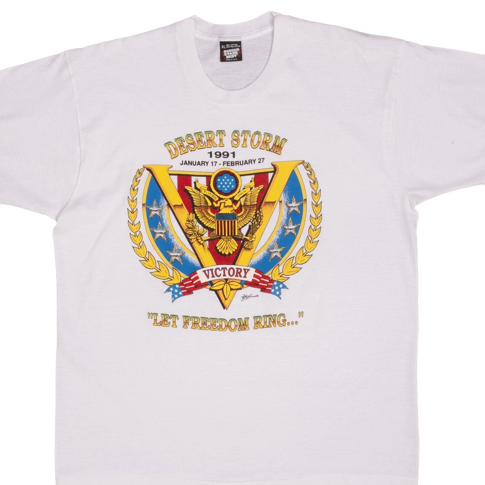 Винтажные мужские футболки из полиэстера Screen Stars