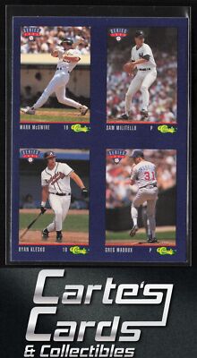 Mark McGwire Sam Militello Ryan Klesko Greg Maddux 1993 Classic Travel Blue #NNO