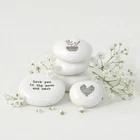 East of India Porcelain Pebble Sentimental Gift Keepsake Token