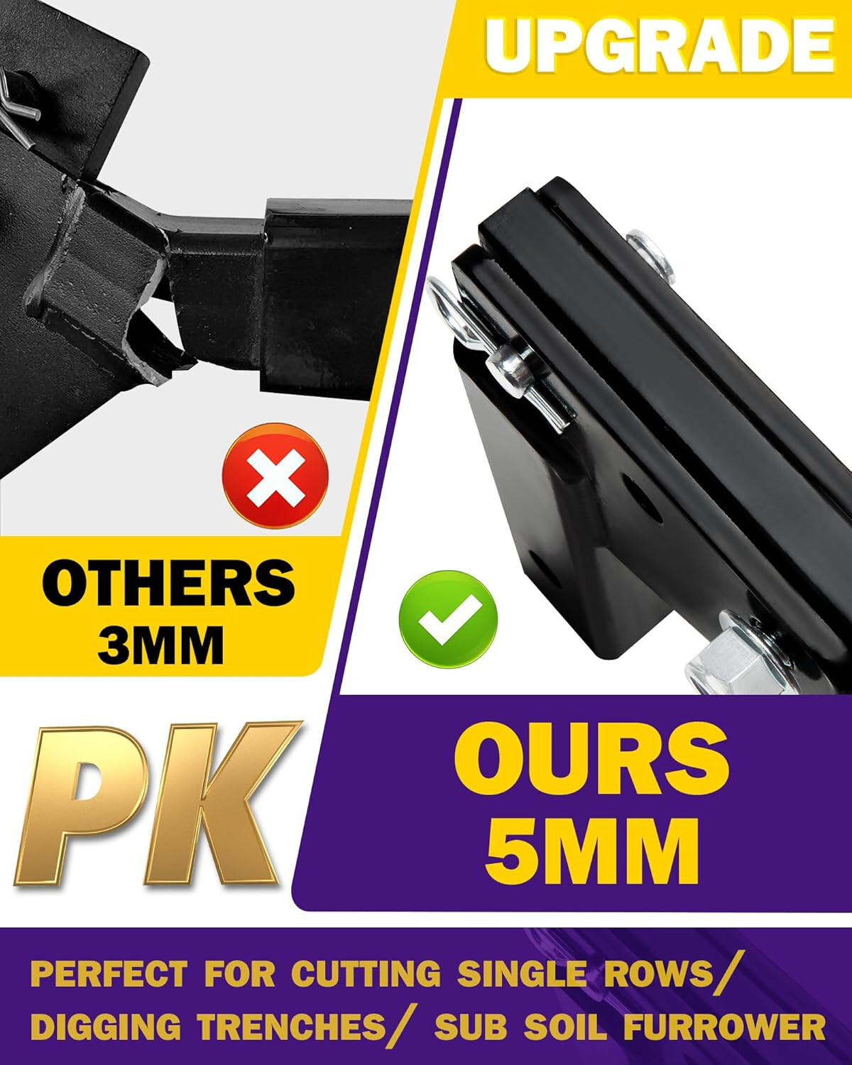 Hitch Mounted Trencherand and Flexible Pipe Layer Attachment for ATV UTV Tractor