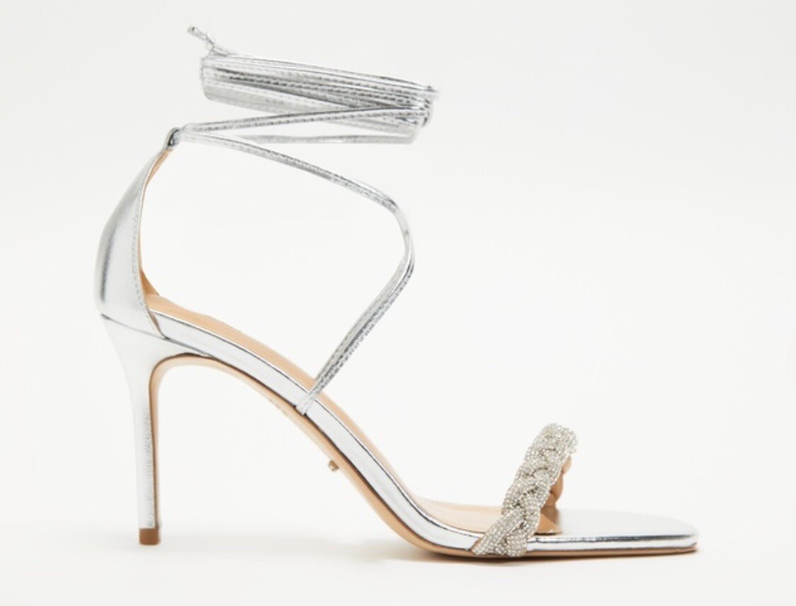 Tony Bianco Henly Sandal In Silver Metallic (Size