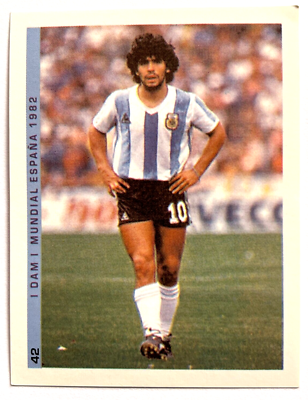 2018 DIEGO MARADONA HISTORY Sticker #042 MARADONA AT THE 1982
