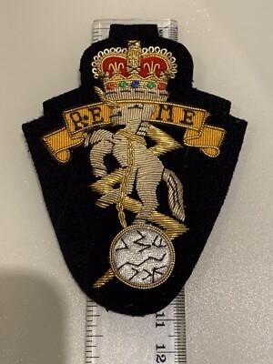REME Royal Electrical & Mechanical Engineers Bullion Wire Embroidered Badge