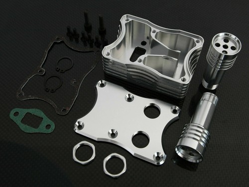 GTB Alloy CNC Integrated Exhaust Box for HPI Baja KM Rovan 5B SS 5T 5SC RC 1/5 - Picture 3 of 4