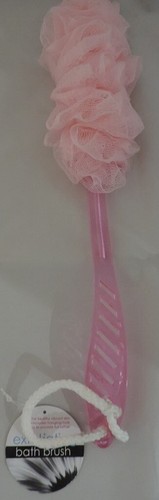 Loofah Spazzola Bagno Spugna Doccia Manico Lungo 17" Schiena Scrubber Corpo Esfoliante - Foto 8 di 12