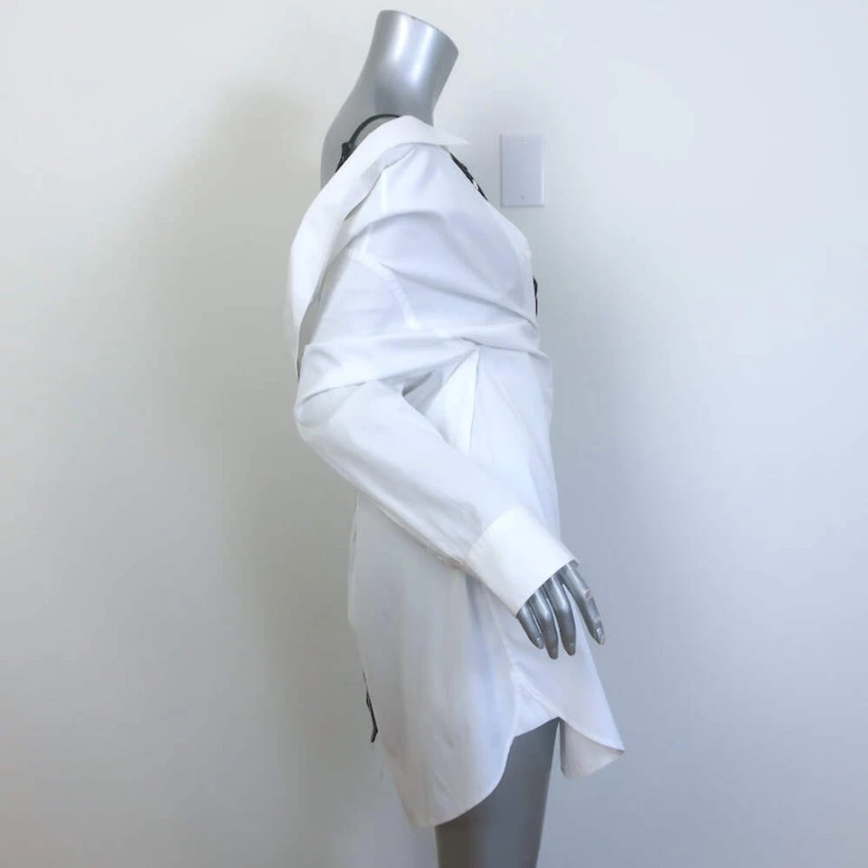 Vestido Pijama Alexander Wang Deconstruido Azul Marino Rayas y Blanco Algodón Talla 8 Foto 3 de 4