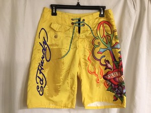 ed hardy mens swim trunks