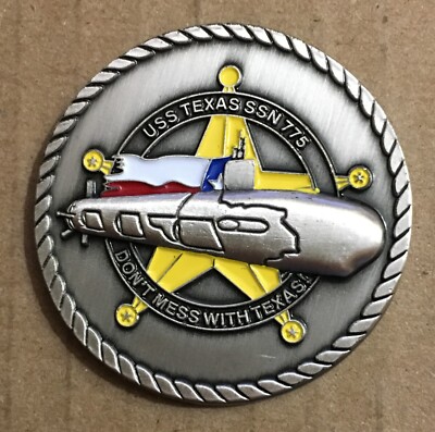 USS TEXAS SSN-775 CHALLENGE COIN NUCLEAR-POWERED