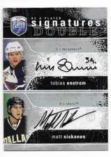 2007-08 Upper Deck Be A Player Duo Signatures Tobias Enstrom Matt Niskanen Auto