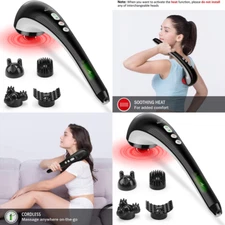 Masajeador De Espalda De Mano Inalambrico Con Calor Masaje Cuello Back Massager