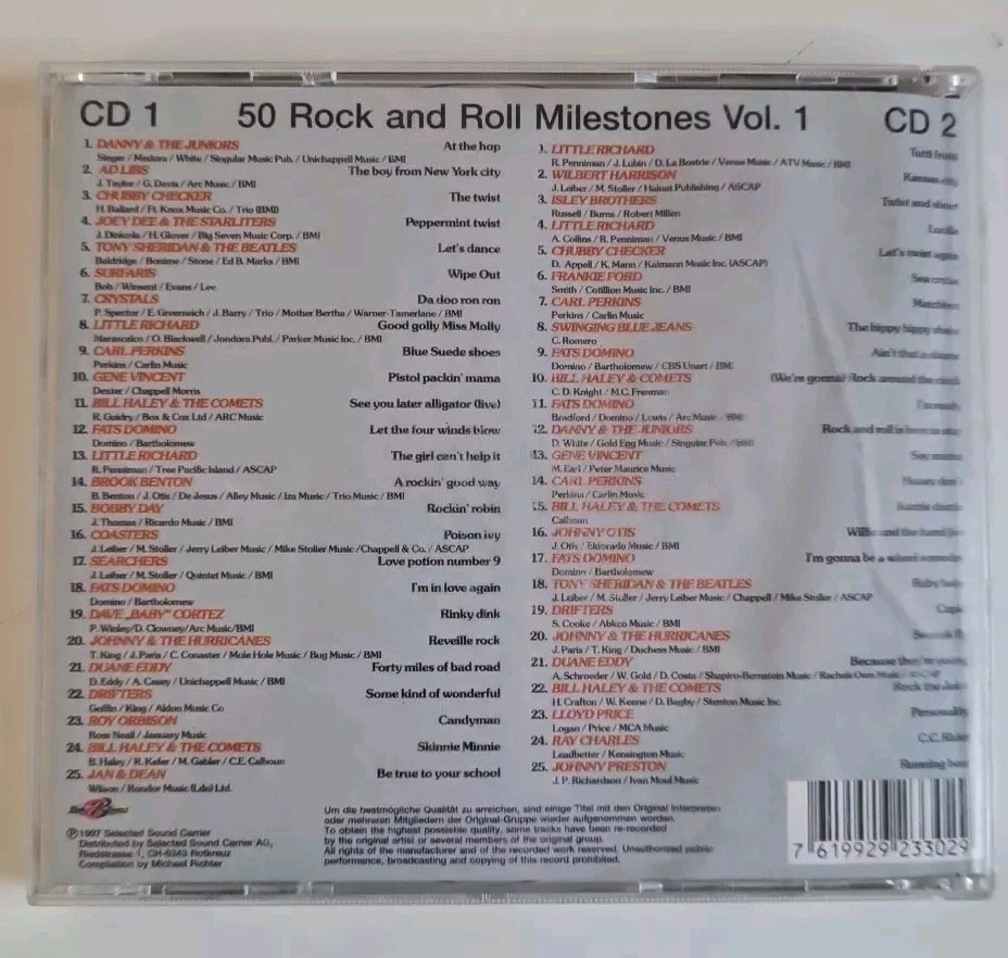 50 Rock And Roll Milestones Vol.1, Doppel CD (CD) - Bild 2 von 2
