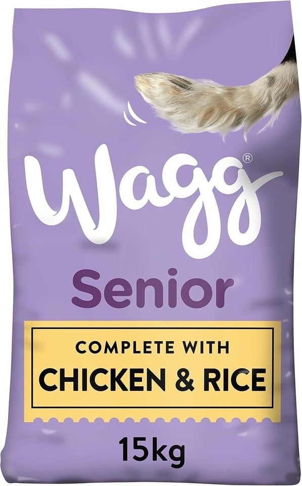 Wagg Complete Senior Dry Dog Food 15 Kg - Chicken & Rice With Joint Support For Older Dogs