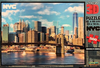 NYC BROOKLYN BRIDGE Super 3D 500 Piece Puzzle 24