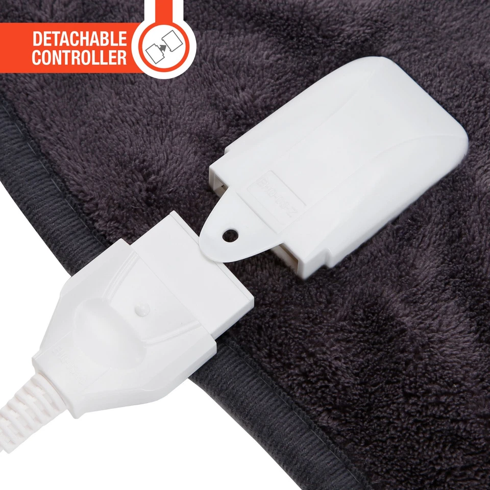 Wärmer Electric Coral-Sherpa Fleece Heated Throw Blanket Overheat Protection - Image 4 of 4
