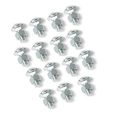 For Chevelle Nova Lemans Cutlass Bumper Bolts 28pc Kit Metal Cap Front+Rear