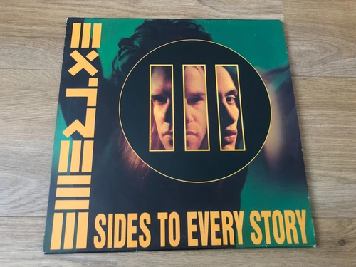 EXTREME III Sides To Every Story 2-LP Vinyl 1992 w/POSTER Very Rare Van Halen
