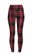 No Boundaries Junior’s Red Plaid Soft Ankle Leggings High Rise XXXL 21