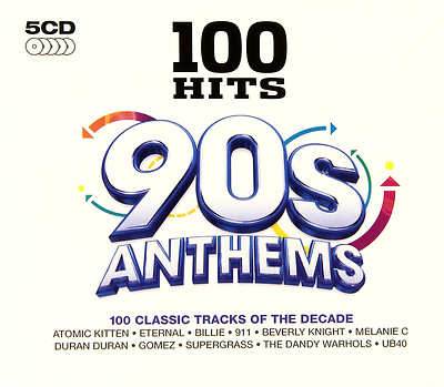 100 GREATEST 90's ANTHEMS ~ CLASSIC HIT TRACKS NEW SEALED 5XCD In Stock Now