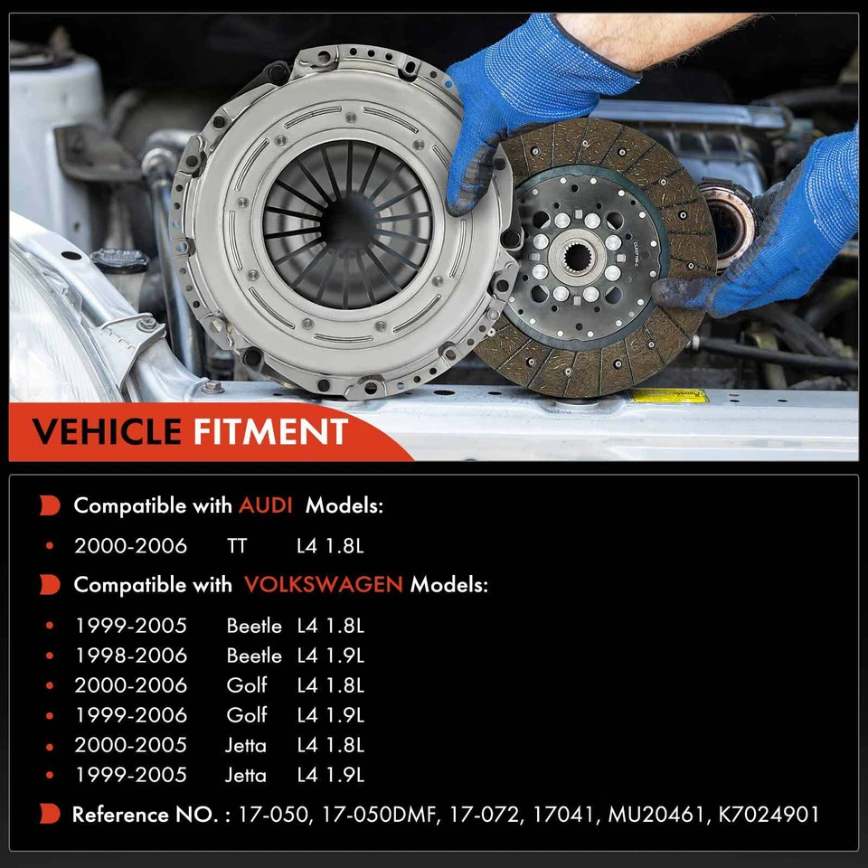 Kit de embrague de transmisión para Audi TT 2000-2006 Volkswagen Beetle 98-06 Golf Jetta Foto 2 de 4