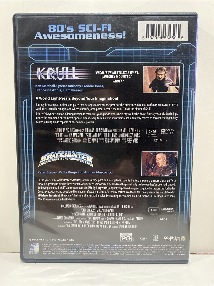 Krull / Spacehunter: Adventures in the Forbidden Zone DVD Double