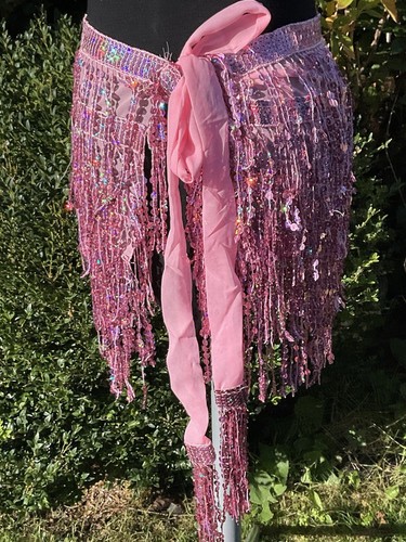 Sequin Sparkly PINK Ibiza Club Bikini Cover Up WRAP SKIRT STRICTLY COME DANCING - Picture 5 of 15