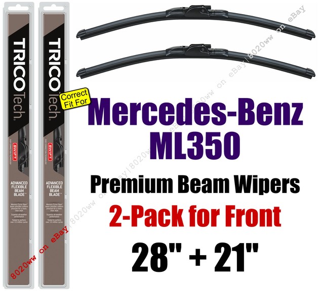Wipers 2pk Premium Wiper Beam Blades fit 200611 MercedesBenz ML350
