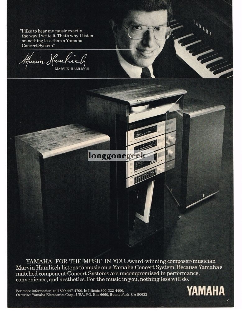 Components Stereo Hi-fi Marvin Hamlisch Vintage Ad