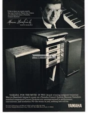1982 Yamaha Concert System Components Stereo Hi-Fi Marvin Hamlisch Vintage Ad 