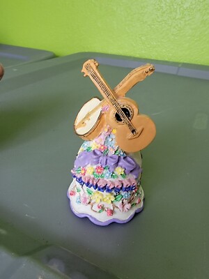Vintage Bell Guitars Floral Easter Colors  Flowers Decoration Decor Collectible