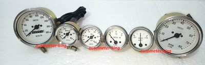 Kit Strumenti Replica Smiths Per Auto - 52mm Temperatura Olio Benzina Voltmetro + Tachimetro 85mm
