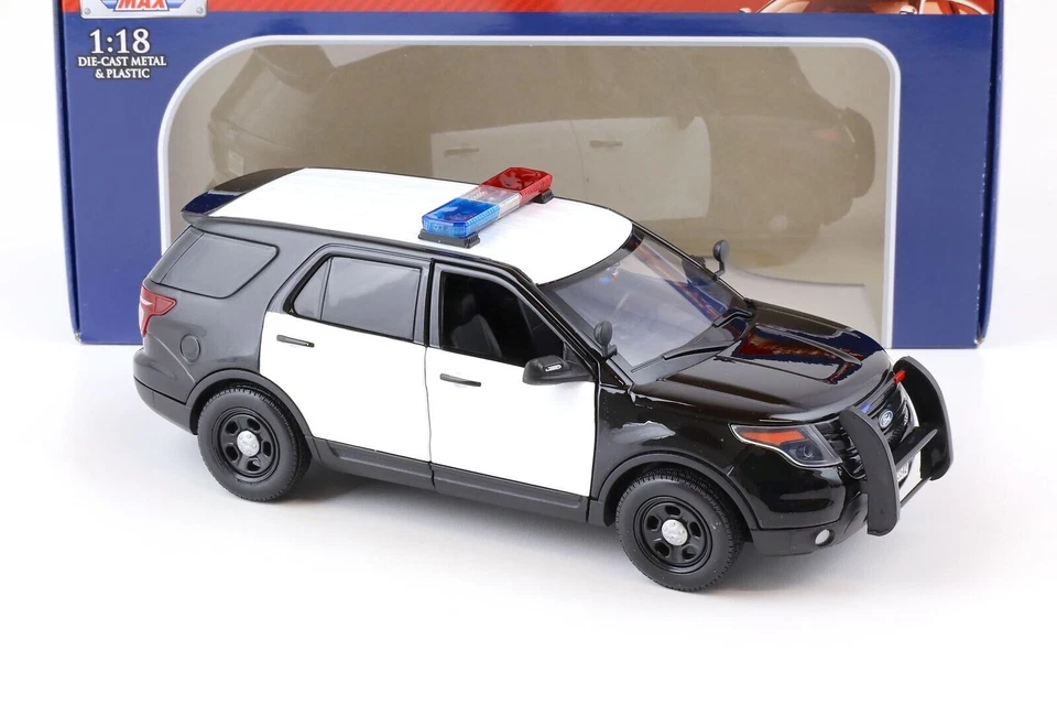 MOTORMAX 1:18 2015 FORD POLICE UTILITY SOUND & LIGHT 73996 - Image 3 of 4