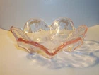 Vintage La Murrina Pink Murano Glass Flower Bowl-Italy