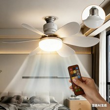 LED 30W Ceiling Fan Light Bulb | E27 Dimmable Lamp with Remote | Modern 2835 LED