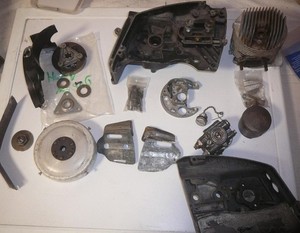 Husqvarna 90 Motorsäge, Kettensäge Ersatzteile Konvolut Olpumpe, Schwungrad