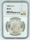 1883-CC NGC MS65 Morgan Silver Dollar