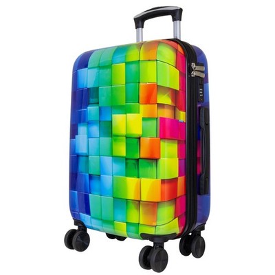 Handgepäck Reisekoffer Mosaik klein 55cm 41 Liter Hartschale Trolley